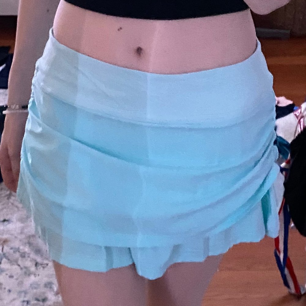 Light Blue, Ruffled, Lululemon Tennis Skirt